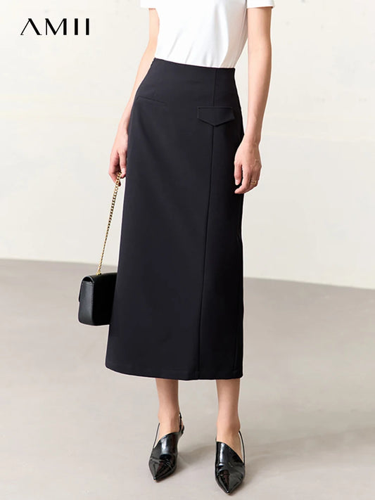 HIGH-WAIST MIDI SKIRT