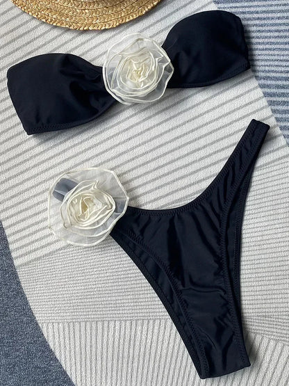 ROSE BANDEAU BIKINI SET