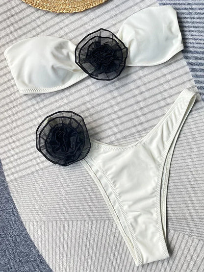 ROSE BANDEAU BIKINI SET