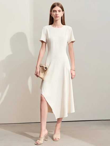 ASYMMETRICAL SHORT SLEEVE DRESS